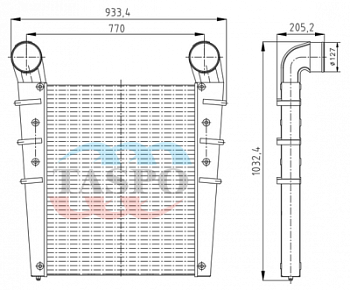 ТА001-1323014-11 Охладитель наддувочного воздуха (дв. Deutz BF8M1015C) 