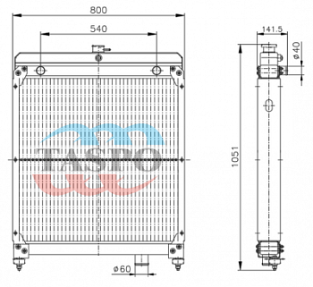 60-1301100-70 Радиатор водяной 100-120 кВт 