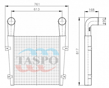 551603-1323010-000 Охладитель наддувочного воздуха (дв. ЯМЗ-236БЕ) 