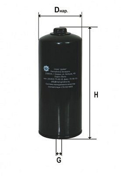 650-1012075 Фильтр маслянный ДИФА М5103 (Резьбовой, ЯМЗ Евро 1,2,3,4 (Рено) 