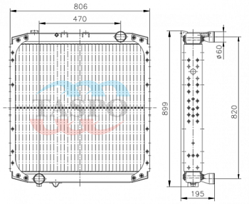 6501В5Т-1301010-002 Радиатор водяной (дв. ЯМЗ-536.10) 