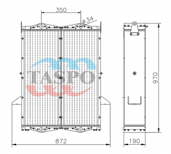 79095-1301008 Радиатор водяной 160 кВт (дв. ЯМЗ-238Д; ЯМЗ-238НДЗ) 