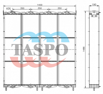 151.014.002 Радиатор водяной 656 кВт 