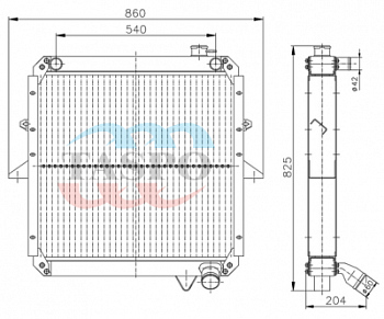 500Т-1301100-02 Радиатор водяной (дв. ЯМЗ-236М2) 