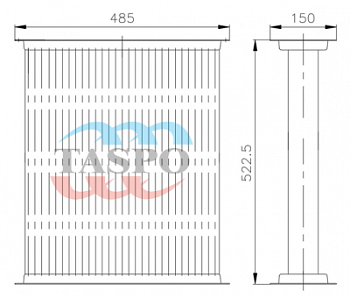 70У-1301.120 Остов (сердцевина) водяного радиатора 70У-1301100 (дв. ММЗ Д-240, -243, -244, -245) 