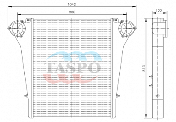 5480АТ-1172010 Охладитель наддувочного воздуха (дв. КамАЗ-740.73-400, -740.74-420, -740.74-420) 