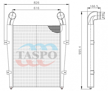 631236-1323010 Охладитель наддувочного воздуха (дв. ЯМЗ-6581. Deutz) 