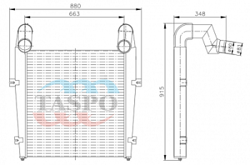5440А9-1323010-010 Охладитель наддувочного воздуха (дв. ЯМЗ-650.10) 