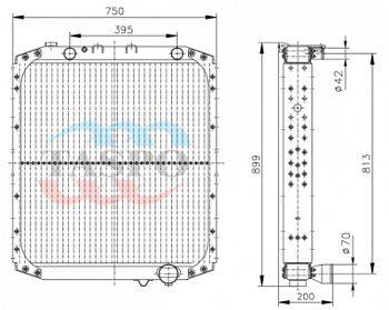 5432А5Т-1301010-003 Радиатор водяной (дв. ЯМЗ-6582.10) 