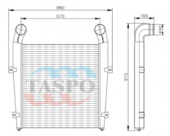 5440В9-1323010 Охладитель наддувочного воздуха (дв. ЯМЗ-651.10) 